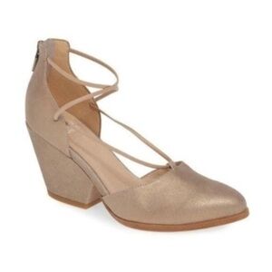 Eileen Fisher Ghillie Rope Pump Block Heel